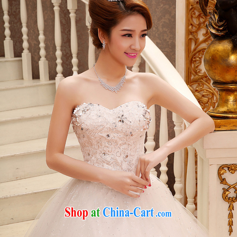 A good service is 2015 new Princess Korean fashion bridal wedding dress wiped his chest and shaggy dress wedding white XXL, good service, and, shopping on the Internet