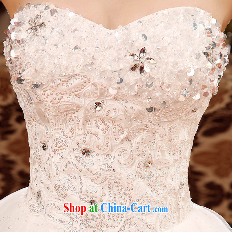 A good service is 2015 new Princess Korean fashion bridal wedding dress wiped his chest and shaggy dress wedding white XXL, good service, and, shopping on the Internet