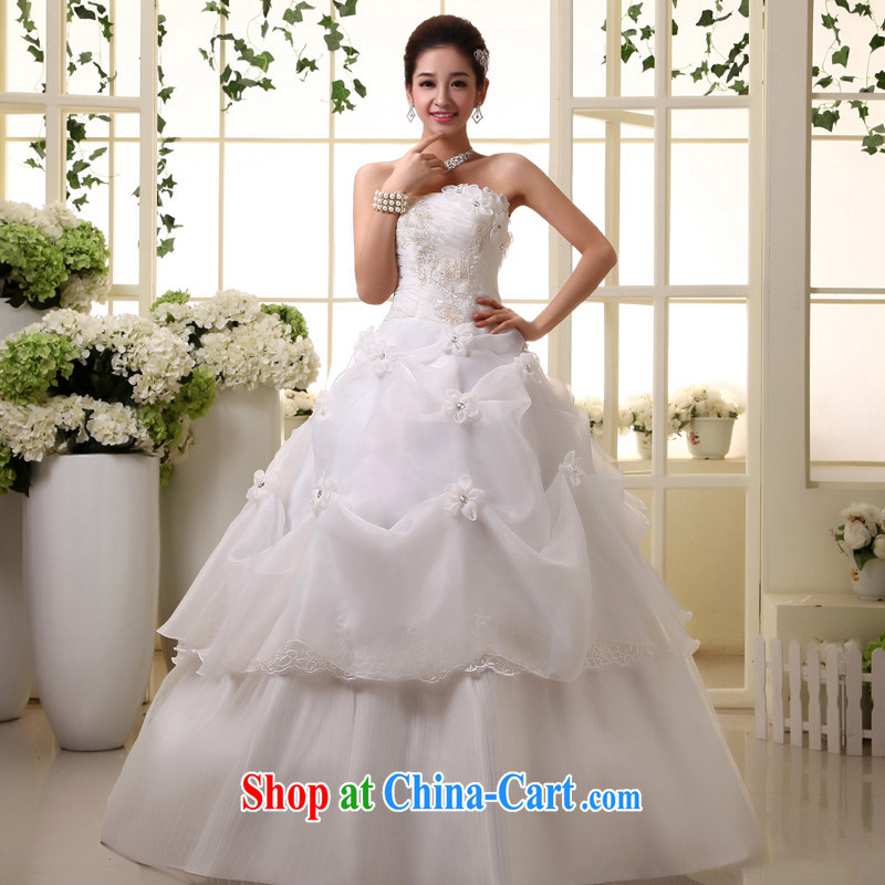 A good service is a new, 2015 Korean Bridal Fashion wedding dress Princess sweet wiped his chest, wedding dress white 4XL, good service, and shopping on the Internet
