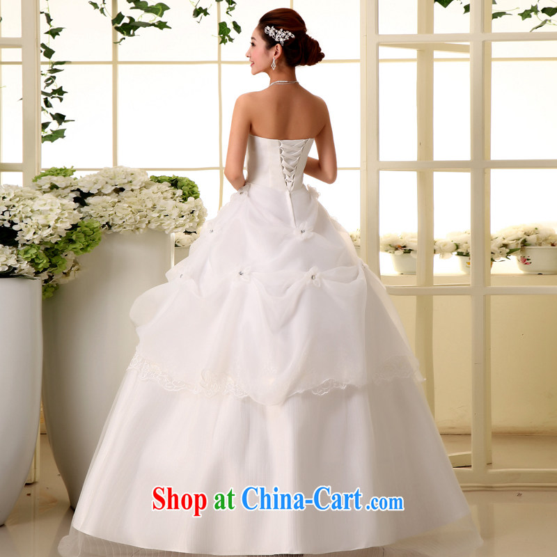 A good service is a new, 2015 Korean Bridal Fashion wedding dress Princess sweet wiped his chest, wedding dress white 4XL, good service, and shopping on the Internet