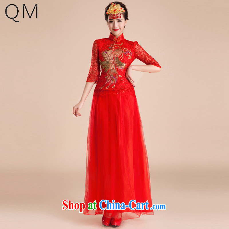 Shallow end _QM_ wedding dresses dresses serving toast wedding dresses antique bridal improved stylish long CTX QP 83 red XXL