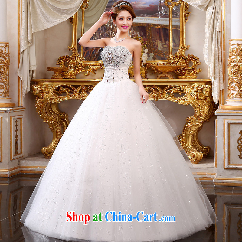 A good service is 2015 new bride Korean modern luxury erase chest Princess wedding dress tie wedding dress white XXL, good service, and, shopping on the Internet