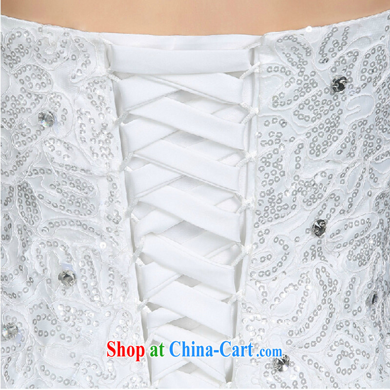 Yong-yan and bride's wedding dresses new 2015 winter married Mary Magdalene and stylish chest aligned to the Code mm thick graphics thin hunsha drill white. size is not final, and Yong-yan good offices, shopping on the Internet