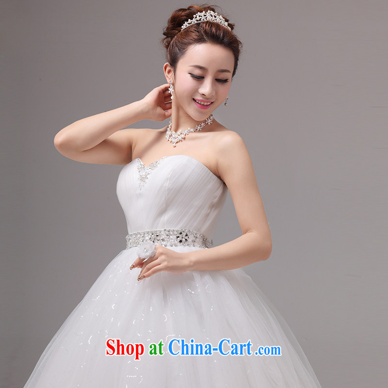 MSLover Korean high-waist graphics thin pregnant women wedding Princess bridal flowers lace wedding parquet drill wiped his chest and tied with wedding HS 131,002 m White tailored products (MSLOVER), and, on-line shopping