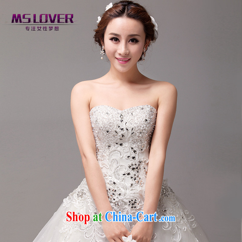 The MSLover tail wedding bride's bare chest wedding wood drill lace Princess style wedding home wedding HS 131,010 with a tailored, name, Mona Lisa (MSLOVER), shopping on the Internet