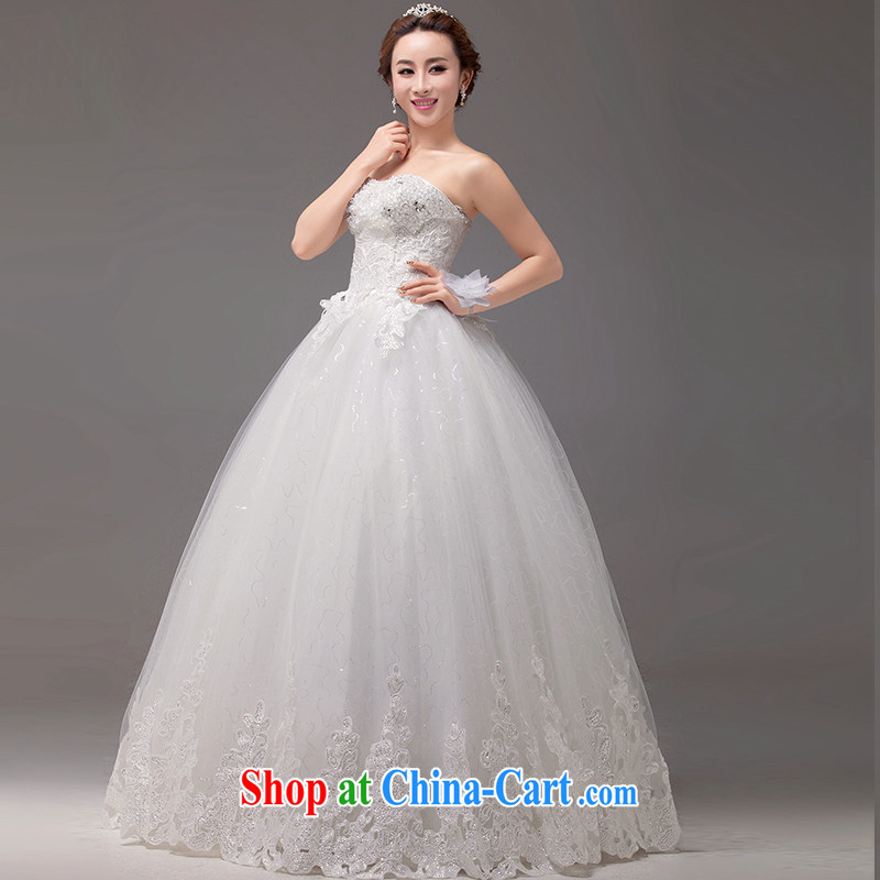 MSLover Korean style graphics thin lace crystal Princess bride wiped his chest to bind with a bride's wedding HS 131,011 m White tailored products (MSLOVER), and, on-line shopping