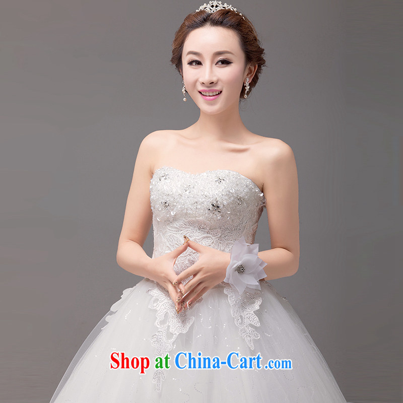 MSLover Korean style graphics thin lace crystal Princess bride wiped his chest to bind with a bride's wedding HS 131,011 m White tailored products (MSLOVER), and, on-line shopping