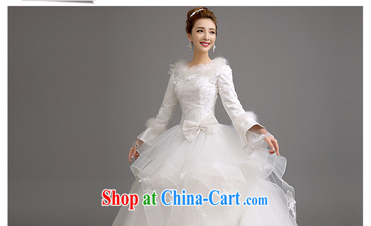 Early spread in winter, marriages wedding dresses Korean video thin thick wedding thick warm long-sleeved shaggy dress wedding white XXL code pictures, price, brand platters! Elections are good character, the national distribution, so why buy now enjoy more preferential! Health