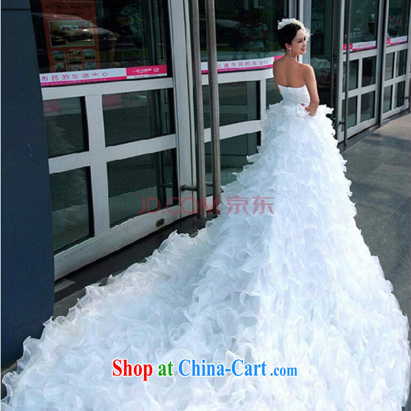 Love so Pang Lisa Philip's Bohemia, Korean-style Princess bride-tail wedding dresses Korean marriage new paragraph 67 MM white XS pieced, love so Pang, shopping on the Internet