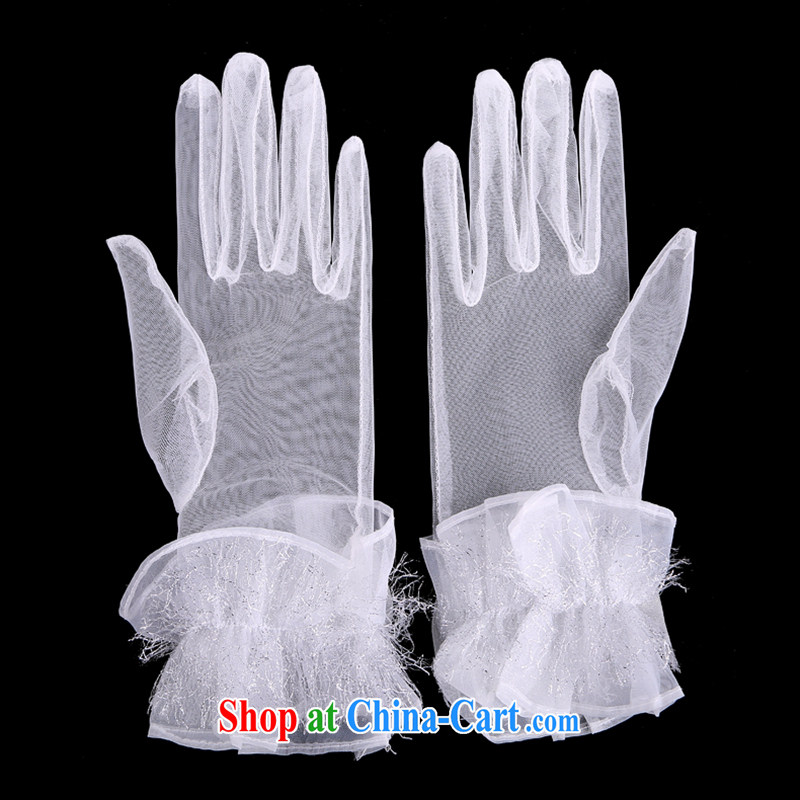 Hi Ka-hi 2014 new bridal gloves white lace short parquet drill butterfly wedding dresses gloves NS 02 ivory, code, Hi Ka-hi, shopping on the Internet