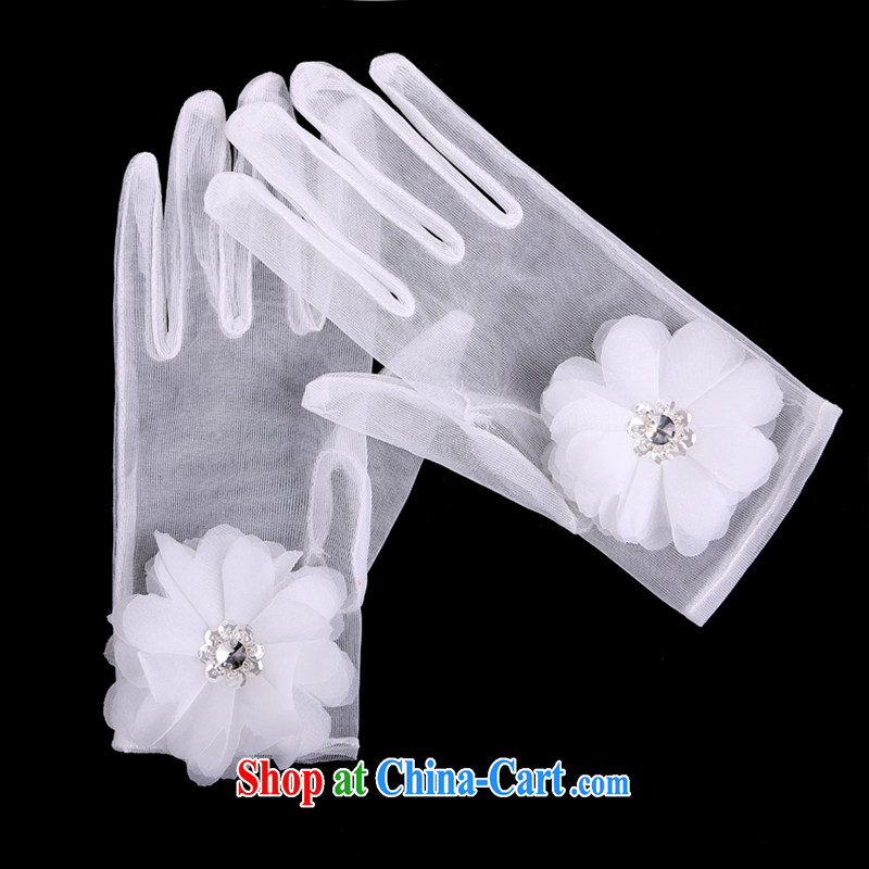 Hi Ka-hi 2014 new bridal gloves white lace short parquet drill flowers wedding gloves NS 03 ivory, code, Hi Ka-hi, shopping on the Internet
