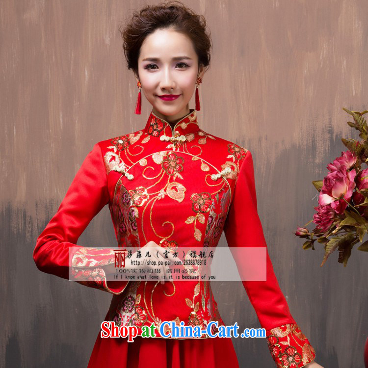 Red long dress 2015 new Winter load marriages served toast retro improved long-sleeved dresses winter clothing XS pieced pictures, price, brand platters! Elections are good character, the national distribution, so why buy now enjoy more preferential! Health