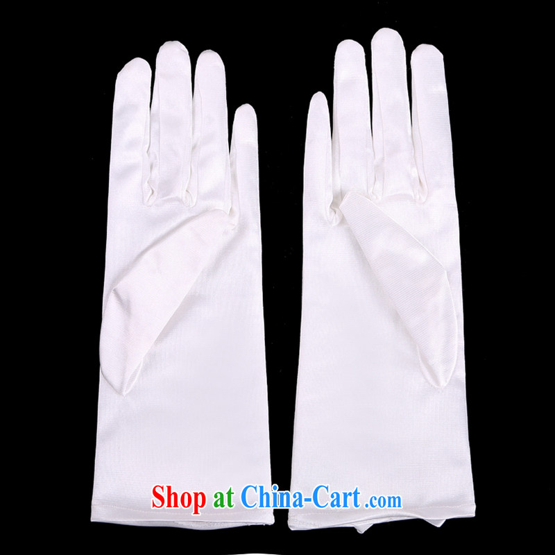 Hi Ka-hi 2014 new bridal gloves white satin short parquet drill butterfly wedding dresses gloves NS 04 ivory, code, Hi Ka-hi, shopping on the Internet