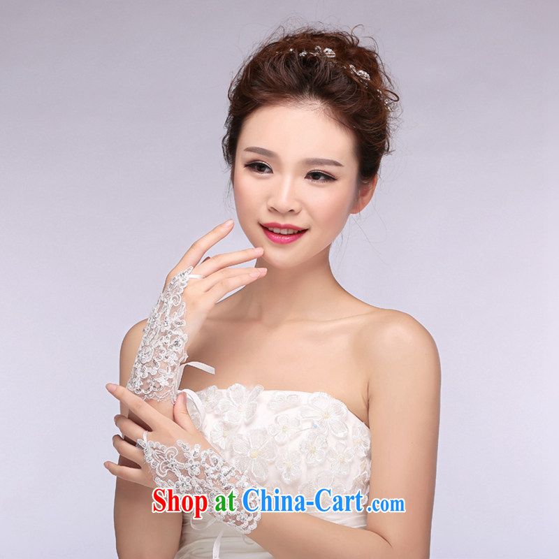 Hi Ka-hi 2014 new bridal gloves white lace short strap wedding leak mittens NS 06 ivory, code, Hi Ka-hi, shopping on the Internet