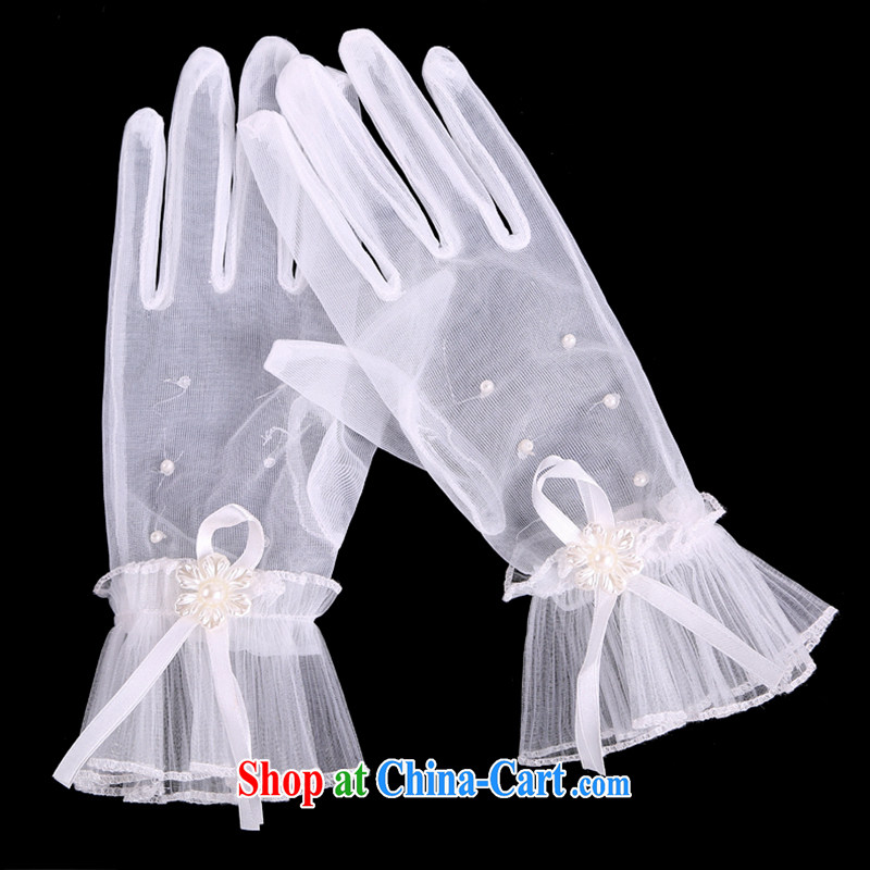 Hi Ka-hi 2014 new bridal gloves white lace short hem 100 Pearl wedding gloves NS 07 ivory, code, Hi Ka-hi, shopping on the Internet