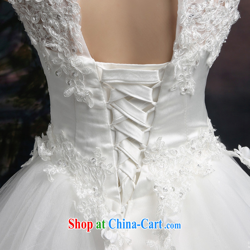 Ting Beverly wedding dresses 2015 New Field shoulder the collar wedding lace-up waist graphics thin alignment to the Princess code shaggy dress white XXL Ting, Beverly (tingbeier), online shopping