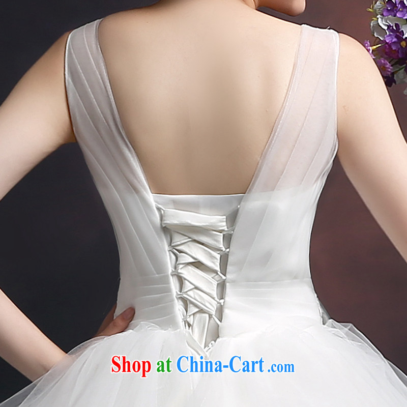 Ting Beverly 2015 new wedding dresses stylish Korean double-shoulder Deep V wedding a shoulder strap with the Code graphics thin spring white XXL Ting, Beverly (tingbeier), online shopping