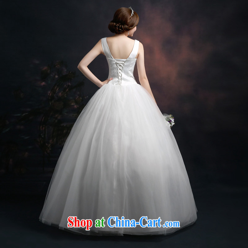 Ting Beverly wedding dresses 2015 new Korean style double-shoulder wedding dresses video thin beauty large white, with white XXL Ting, Beverly (tingbeier), online shopping