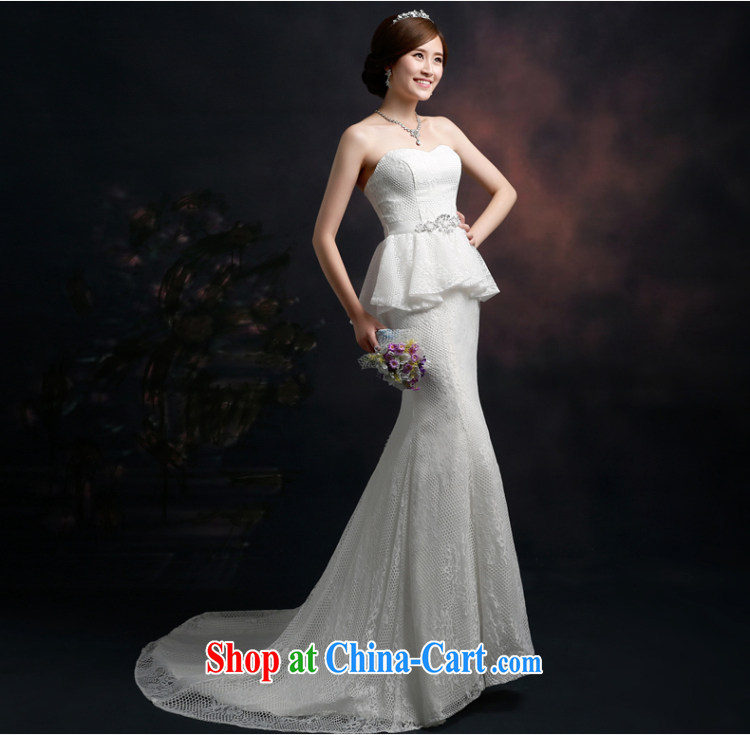Ting Beverly wedding tail 2015 new spring and summer Korean Beauty graphics thin crowsfoot wedding dresses bare chest strap the code white XXL pictures, price, brand platters! Elections are good character, the national distribution, so why buy now enjoy more preferential! Health
