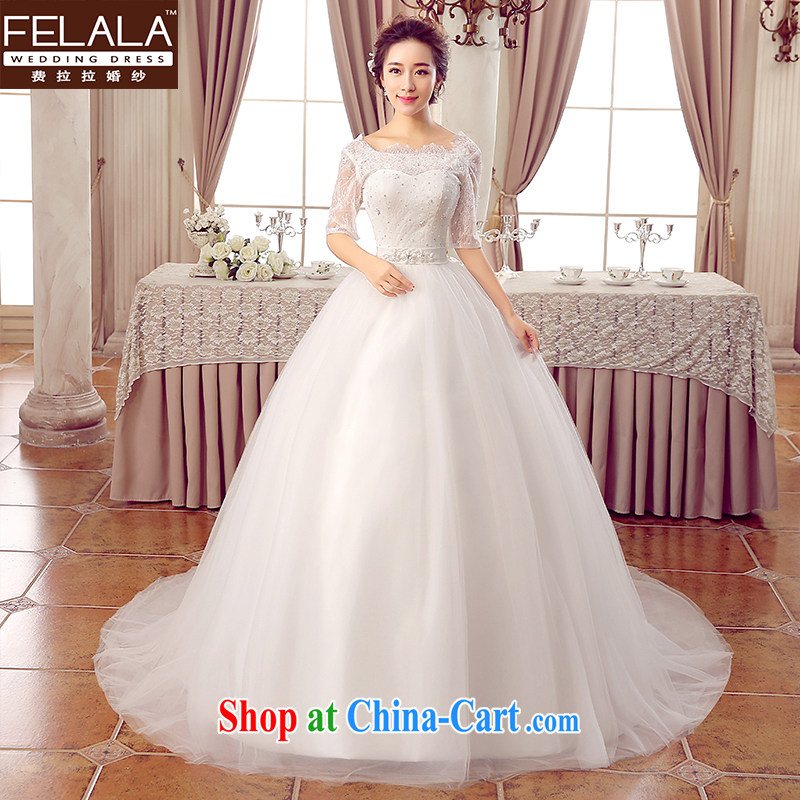 2015 new Korean-only lace nails Pearl tail bridal wedding XL _2 feet 2_