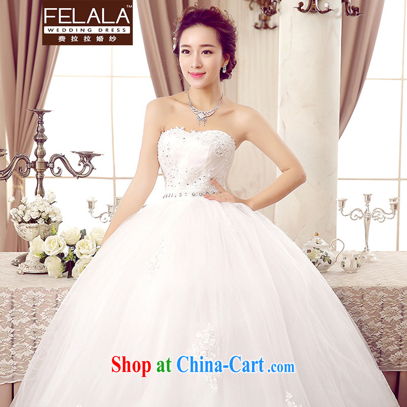 2015 new Korean-style sexy lace-on-chip erase chest shaggy bridal wedding pregnant women, wedding XL (2 feet 2), Ferrara wedding (FELALA), shopping on the Internet