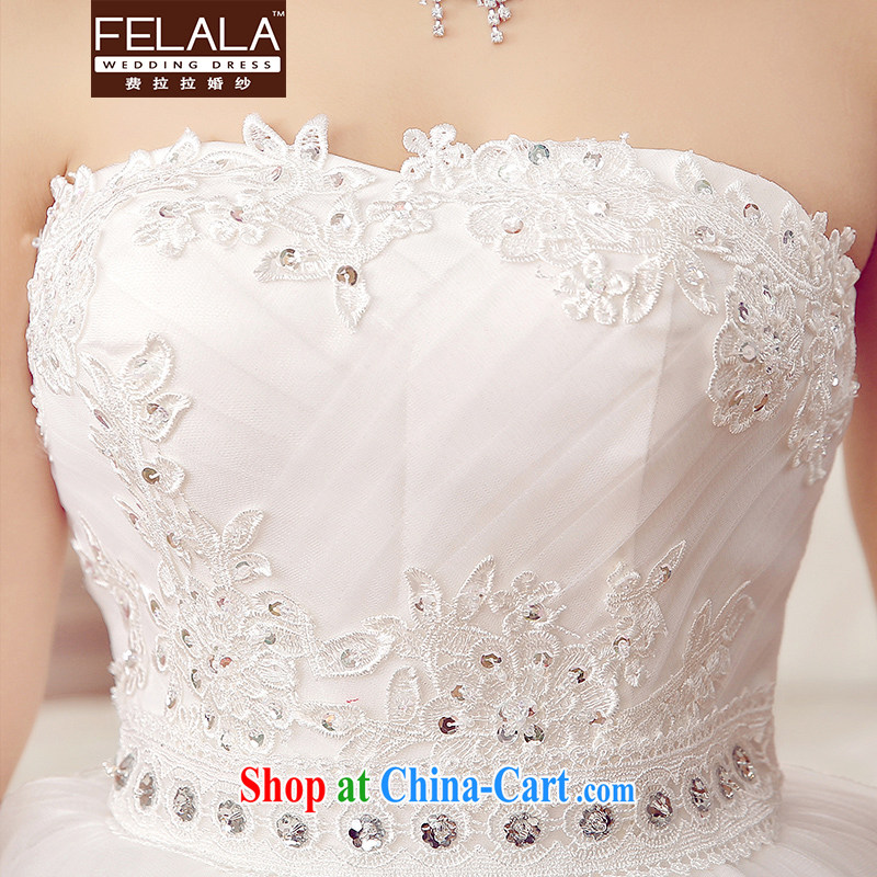 2015 new Korean-style sexy lace-on-chip erase chest shaggy bridal wedding pregnant women, wedding XL (2 feet 2), Ferrara wedding (FELALA), shopping on the Internet