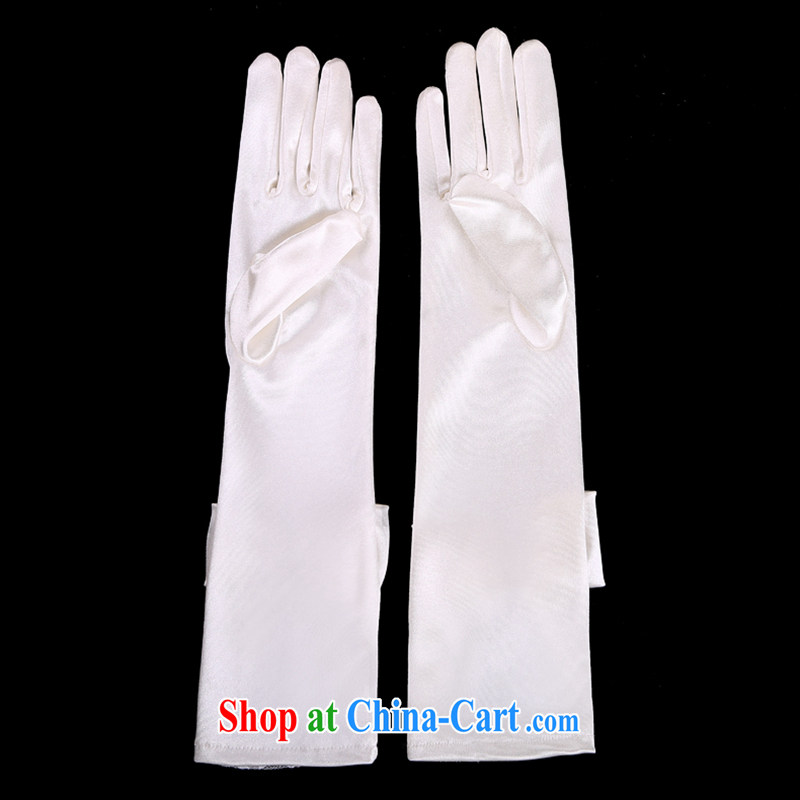 Hi Ka-hi 2014 new bridal gloves white lace long Satin butterfly wedding dresses gloves NS 18 ivory, code, Hi Ka-hi, shopping on the Internet