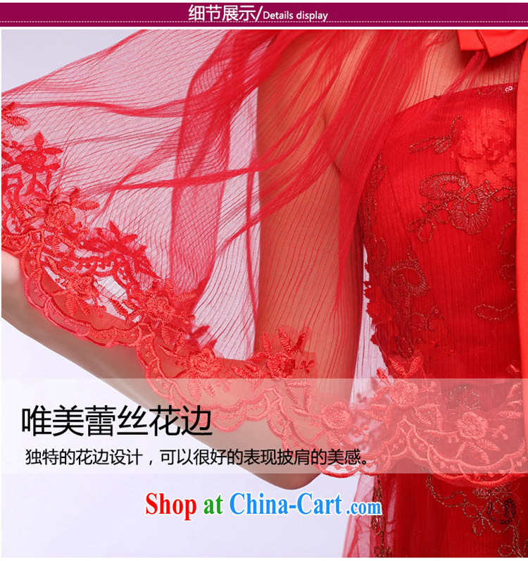 Hi Ka-hi 2014 New Red bridal shawl thin lace cloak wedding dresses with jewelry NJ 01 red are code pictures, price, brand platters! Elections are good character, the national distribution, so why buy now enjoy more preferential! Health