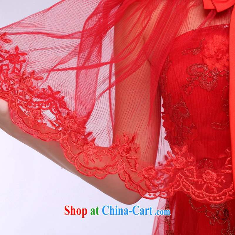 Hi Ka-hi 2014 New Red bridal shawl thin lace cloak wedding dresses with jewelry NJ 01 red are code, Hi Ka-hi, shopping on the Internet