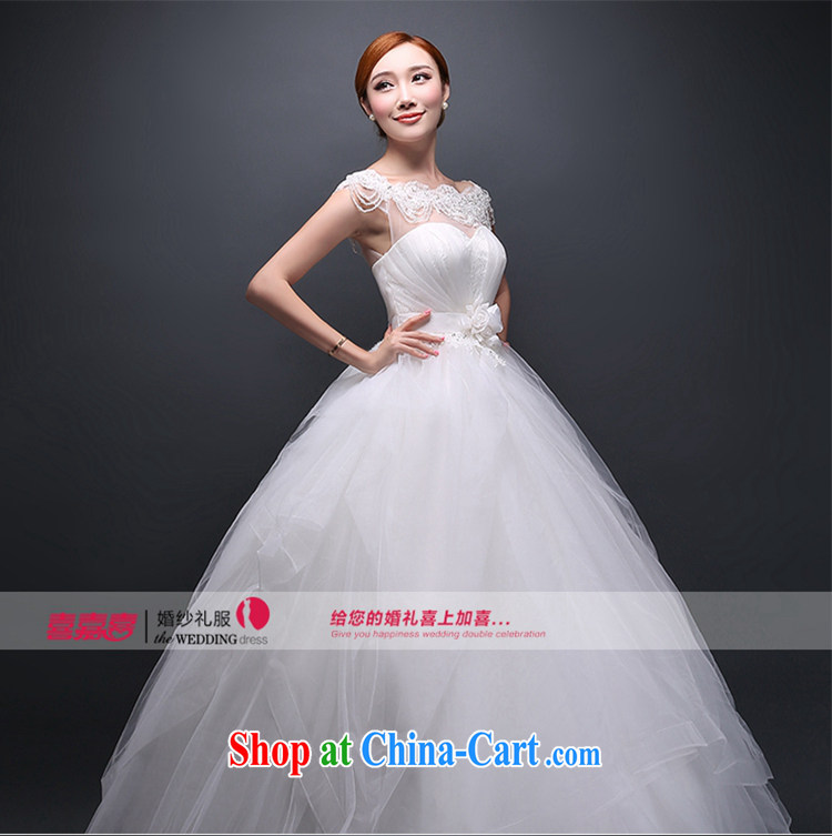 Hi Ka-hi 2014 new stylish wedding dresses Korean version the Field shoulder bridal winter, large, wedding dresses with straps autumn and winter ivory XS pictures, price, brand platters! Elections are good character, the national distribution, so why buy now enjoy more preferential! Health