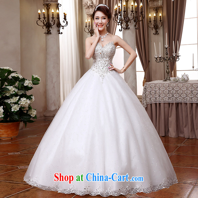 Hi Ka-hi wedding dresses 2014 new Korean version Mary Magdalene Beauty Chest with straps Princess bride wedding ivory XXL, Hi Ka-hi, shopping on the Internet