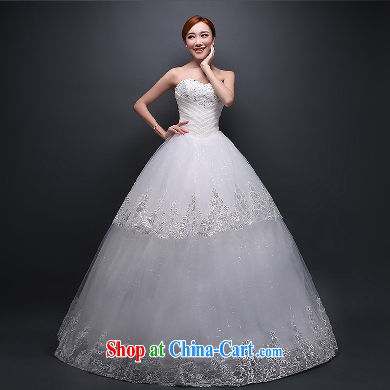 Hi Ka-hi wedding dresses new 2014 Winter Fashion wiped his chest and lovely wedding code graphics thin with tie-wedding ivory left size tailored