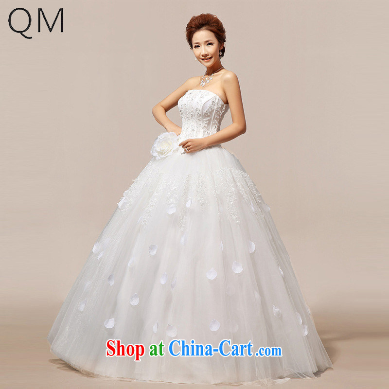 Light _at the end_ QM bride Korean wedding sweet flowers marriages wedding dresses CTX HS 118m White XXL
