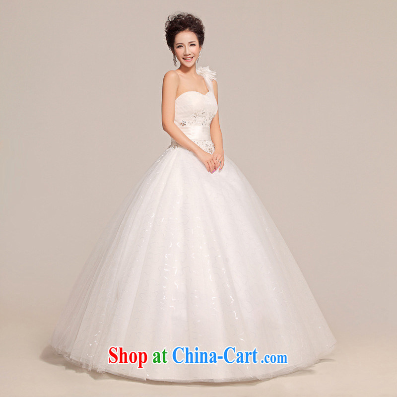 Light (at the end QM) bridal wedding dresses wedding with bride single shoulder bare chest wedding CTX HS 509 meters white XXL, shallow end, shopping on the Internet