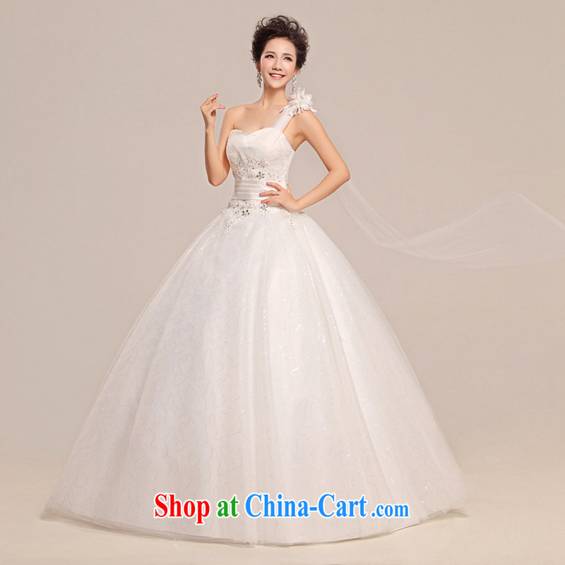 Light (at the end QM) bridal wedding dresses wedding with bride single shoulder bare chest wedding CTX HS 509 meters white XXL, shallow end, shopping on the Internet