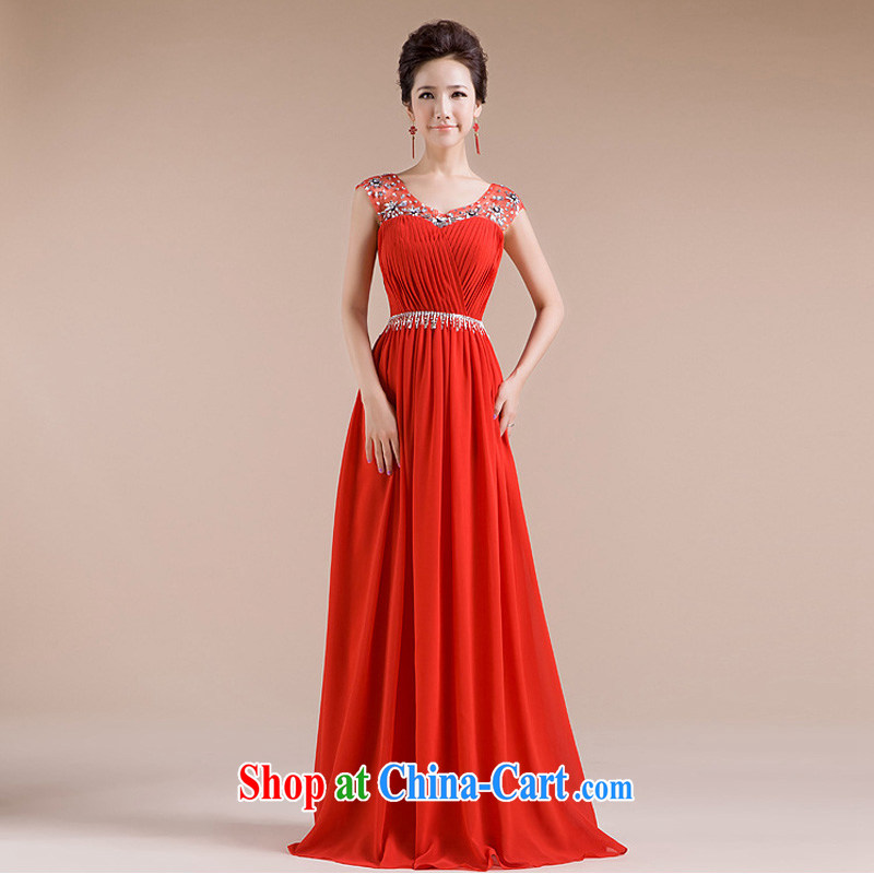 Light (at the end QM) Marriages wedding dress uniform toast long snow woven wedding dress CTX LF 1003 red XXL, shallow end, shopping on the Internet