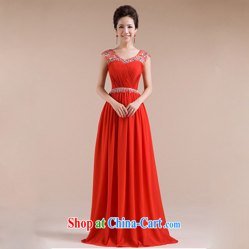 Light (at the end QM) Marriages wedding dress uniform toast long snow woven wedding dress CTX LF 1003 red XXL, shallow end, shopping on the Internet