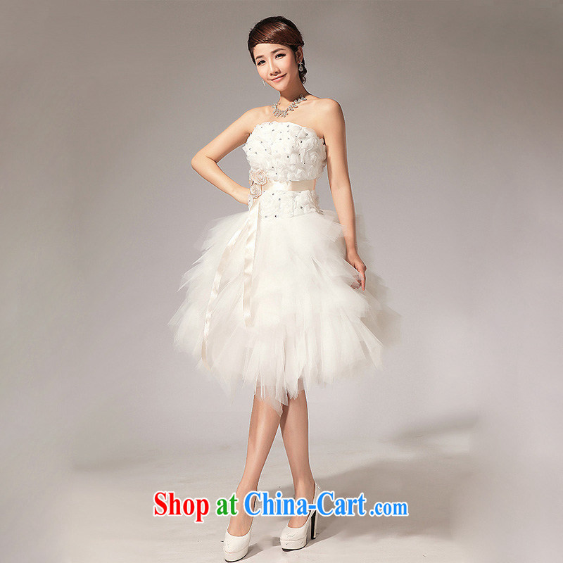 Light (at the end) QM bride wiped chest wedding flowers knee sister bridesmaid dresses small short skirts CTX LF 112m White XXL, shallow end, and shopping on the Internet