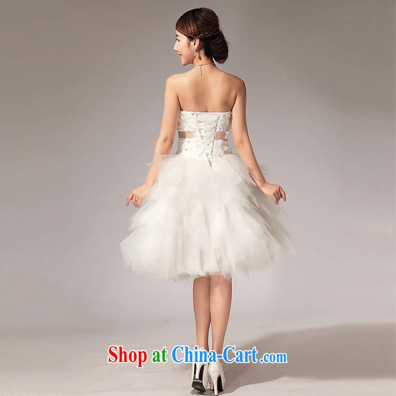 Light (at the end) QM bride wiped chest wedding flowers knee sister bridesmaid dresses small short skirts CTX LF 112m White XXL, shallow end, and shopping on the Internet