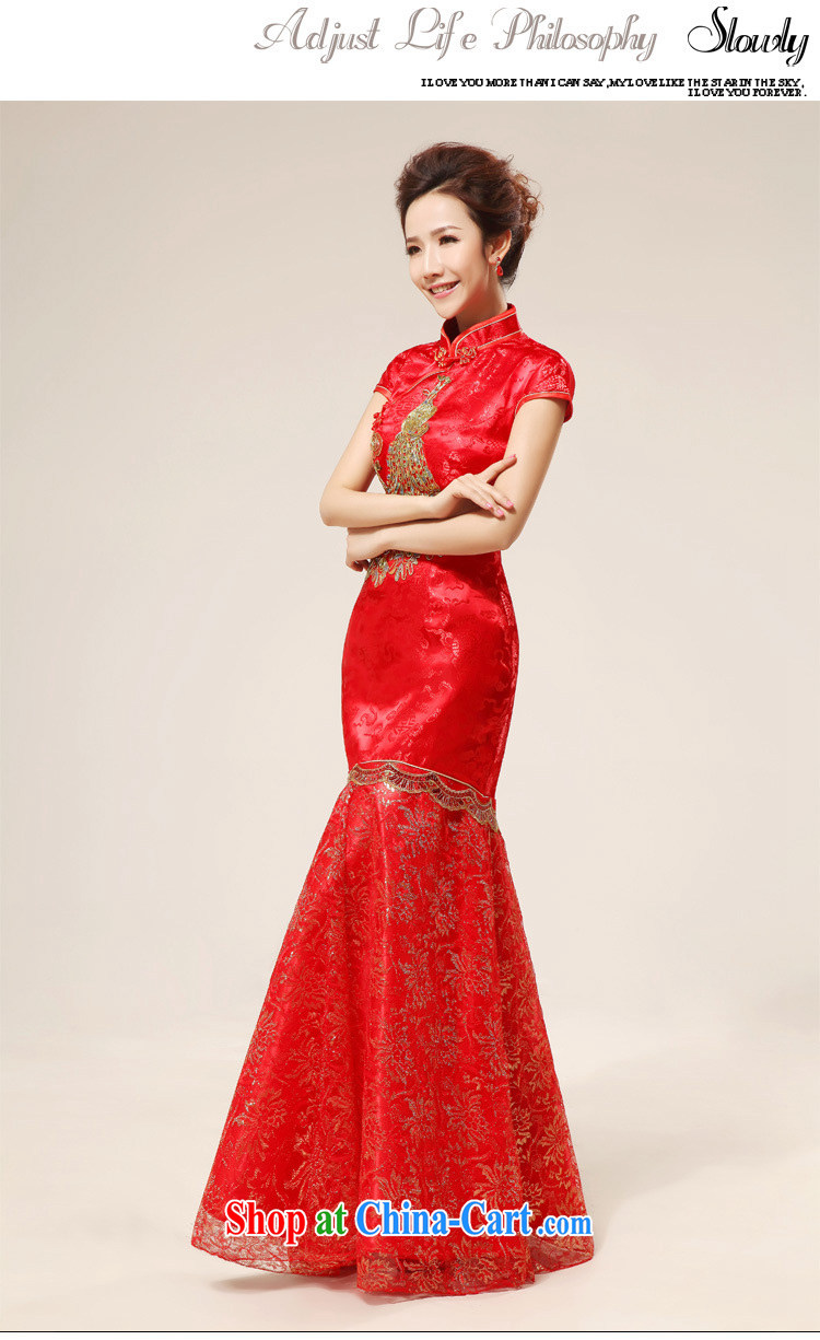 Shallow end (QM) bridal dresses wedding dresses retro long, seamless, Phoenix cheongsam CTX red XXL pictures, price, brand platters! Elections are good character, the national distribution, so why buy now enjoy more preferential! Health