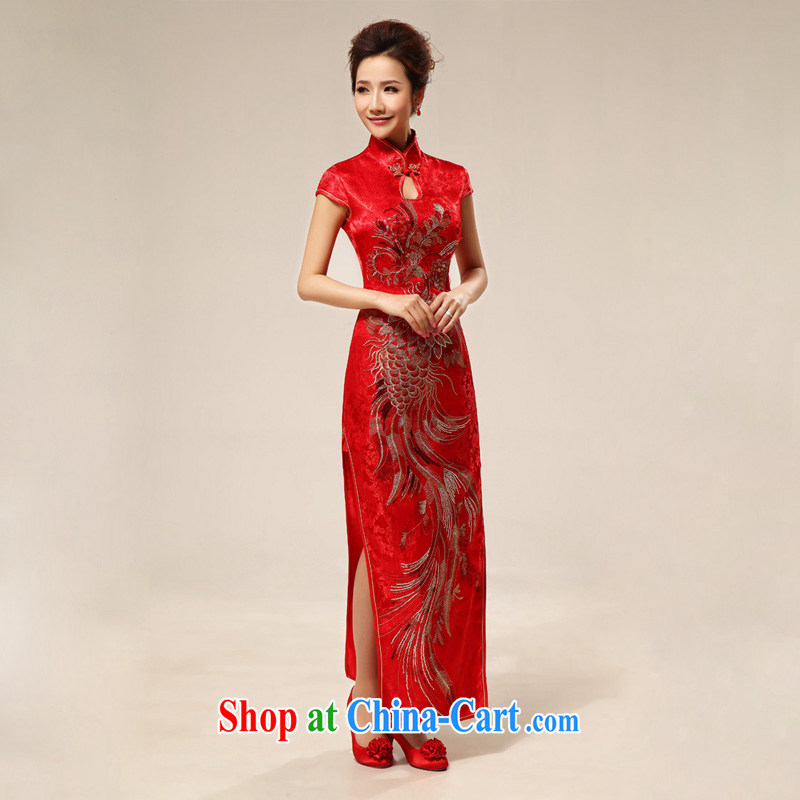 Light (at the end QM) sexy Chinese fashion improved cheongsam bridal retro marriage red cheongsam CTX QP 63 red XXL, shallow end, shopping on the Internet