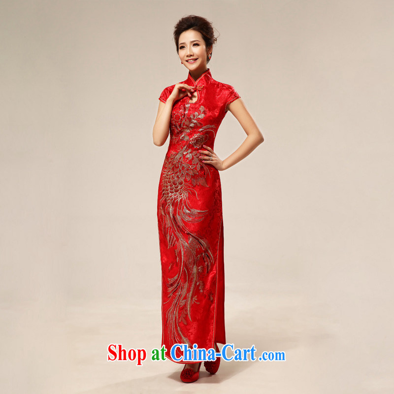 Light (at the end QM) sexy Chinese fashion improved cheongsam bridal retro marriage red cheongsam CTX QP 63 red XXL, shallow end, shopping on the Internet