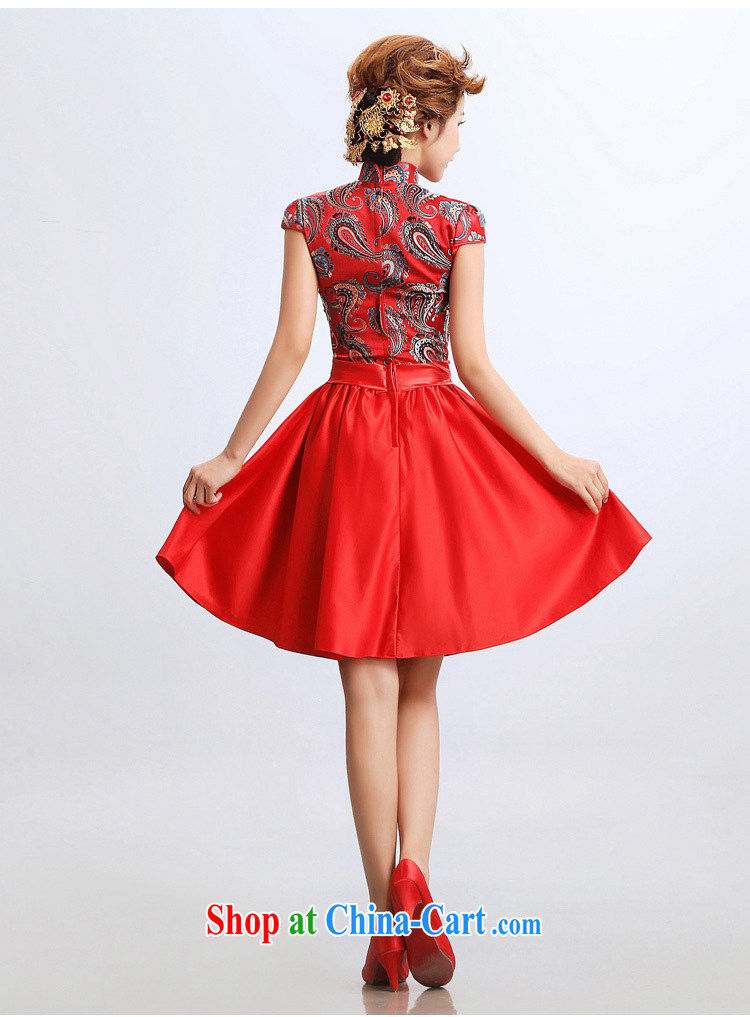 Shallow end (QM) short, improved cheongsam cheongsam wedding dresses bridal wedding dress qipao CTX red XXL pictures, price, brand platters! Elections are good character, the national distribution, so why buy now enjoy more preferential! Health
