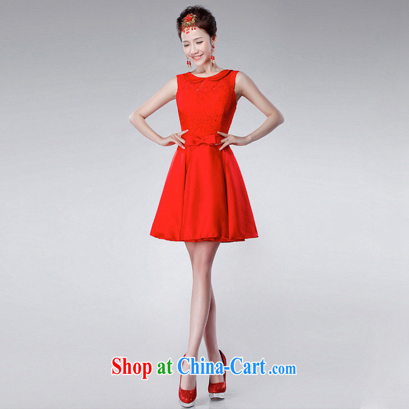Light (at the end QM) Wedding toast serving double-shoulder, felt that the small short dresses, wedding dress CTX LF 175 red XXL, shallow end, shopping on the Internet