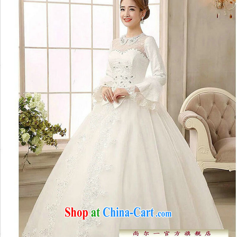 Still, 12,014 new bridal wedding dresses Korean version binding with winter wedding long-sleeved sweet thick quilted wedding JS 1207 white XXL, there's a, shopping on the Internet