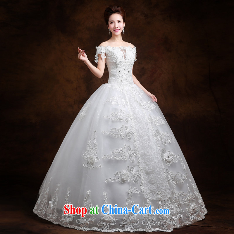 The Vanessa wedding dresses summer 2015 new wedding dresses a pregnant women who shoulder the code wedding beauty tied with white wedding bridal marriage wedding white XXL _the gloves_