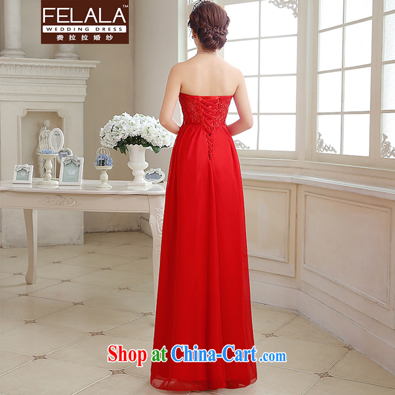 2015 new bridal gown sweet heart-shaped bare chest shoulders two dress uniform toast maternity dress red smears, breast L (2 feet 1), Ferrara wedding (FELALA), online shopping