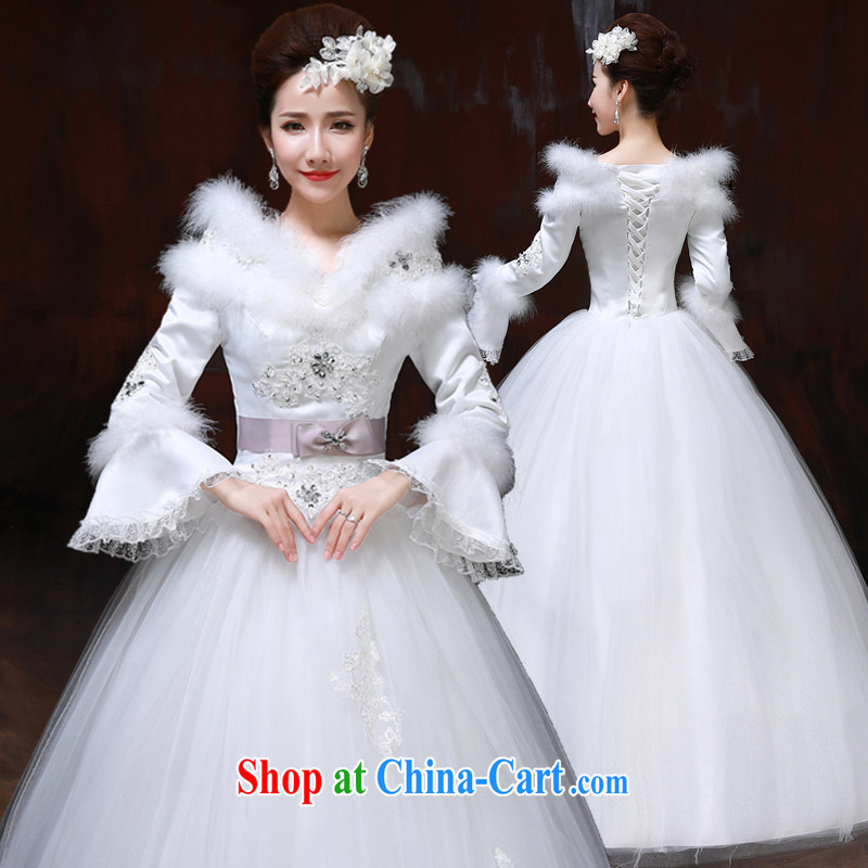 2014 new bride winter thick wedding winter, long-sleeved wedding winter the Field shoulder strap large code thick MM video thin client for this size will not be refunded, so Pang, shopping on the Internet