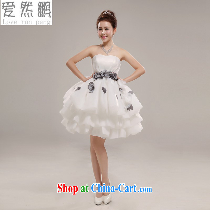 Love so Peng 2014 new erase chest bridesmaid dresses small wedding short, sweet Princess birthday shaggy skirts L pieced