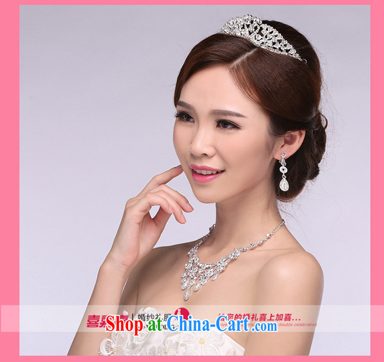 Hi Ka-hi 2014 new marriages jewelry Crown necklace earrings Kit water drilling wedding accessories TJ 17 white are code pictures, price, brand platters! Elections are good character, the national distribution, so why buy now enjoy more preferential! Health